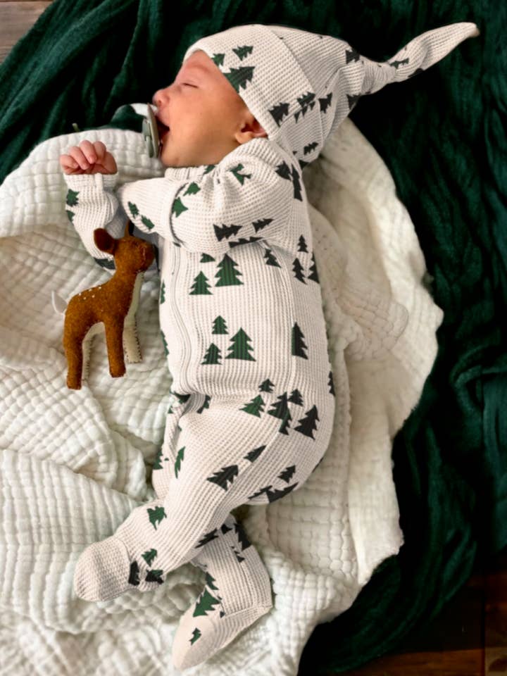 Babygrow com Fecho de Correr Duplo, Árvores Verde Floresta por atacado de SpearmintLOVE