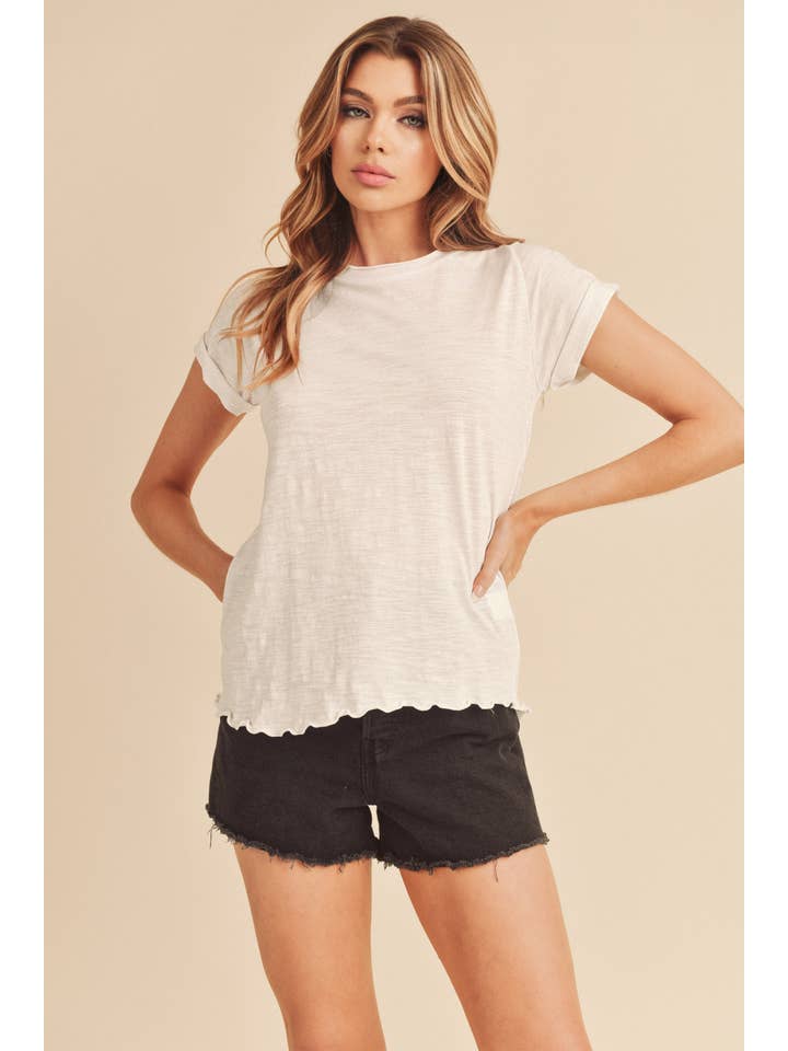 AEMI + CO - Wholesale T-Shirt - Women's - 8219BK Gwen Tee 1