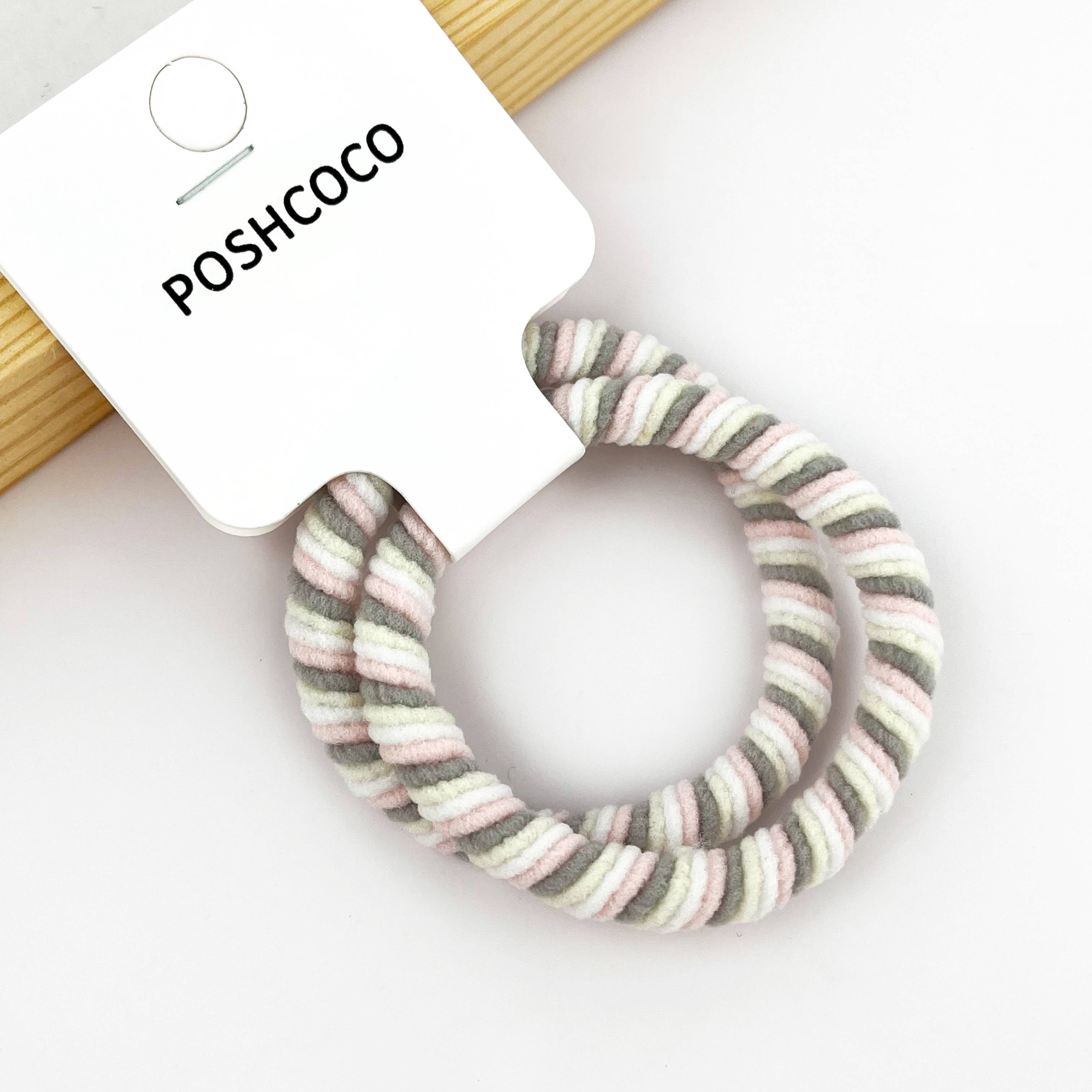 SoapElenGlen - Wholesale Hair Tie - 2PCS Striped Hair Tie Set, Ice Cream-Inspired  Hair Tie0