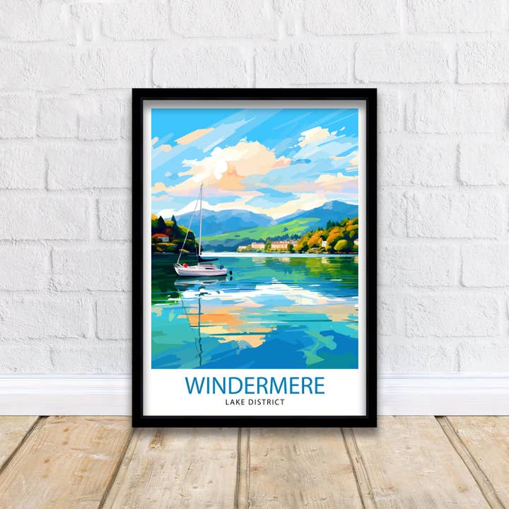 InkNPrintz – wholesale Art print – Lake Windermere Travel Poster4