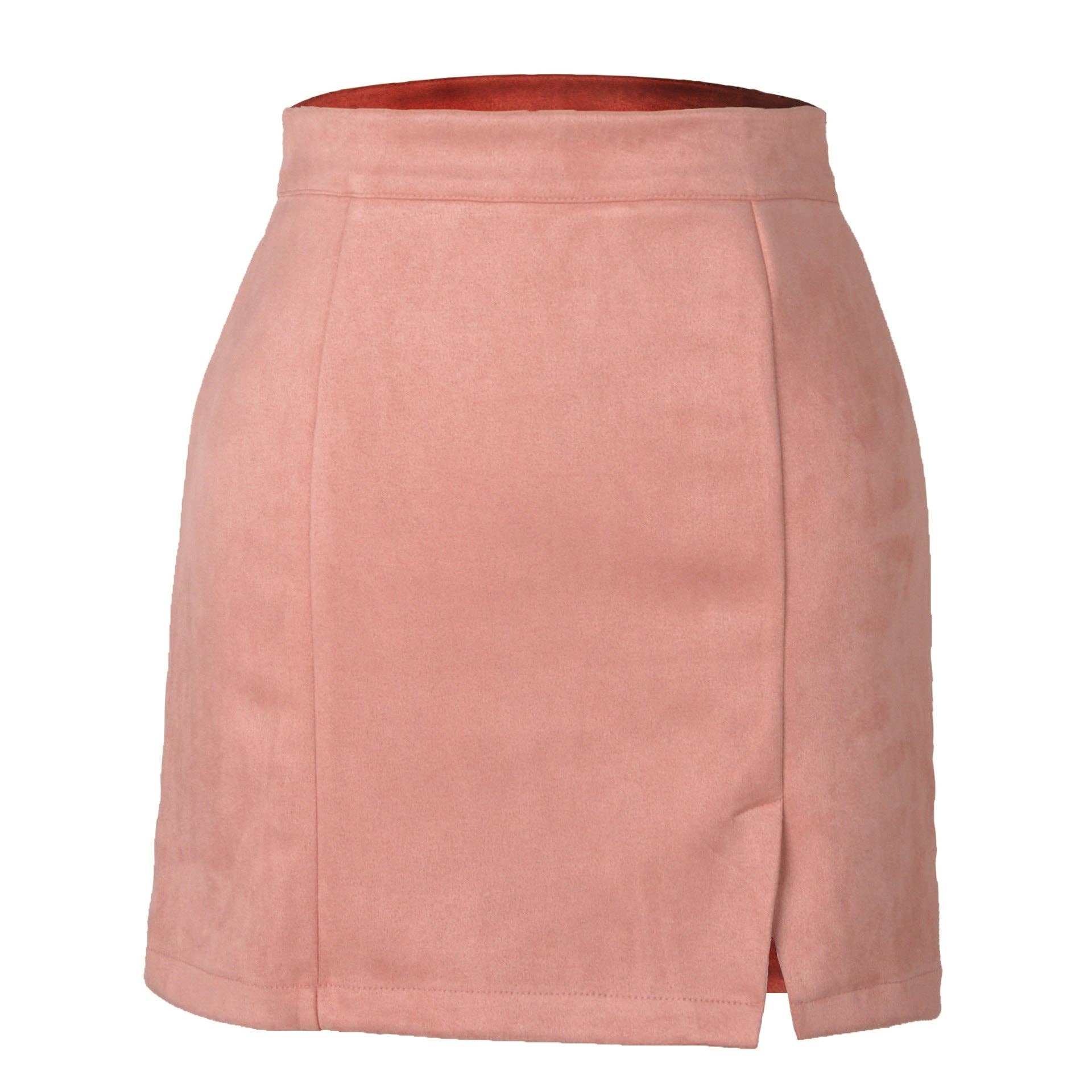 Masyal - Wholesale Skirt - Women's - Western suede hip-wrapped A-line miniskirt autumn and winter2