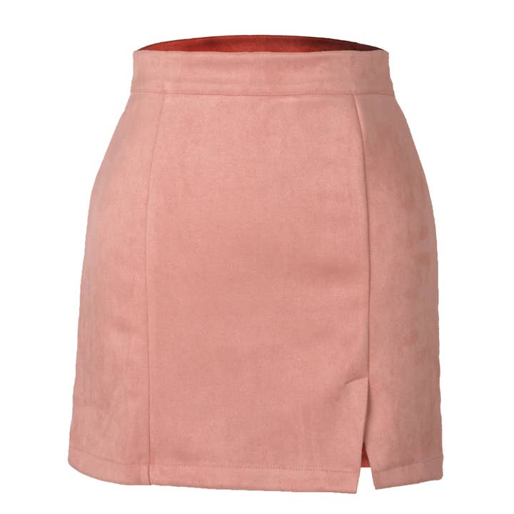 Masyal - Wholesale Skirt - Women's - Western suede hip-wrapped A-line miniskirt autumn and winter2
