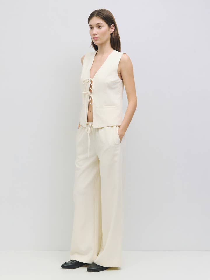 MOD REF - Wholesale Pants - Women's - The Vera Pants | Drawstring Wide Leg Pants10