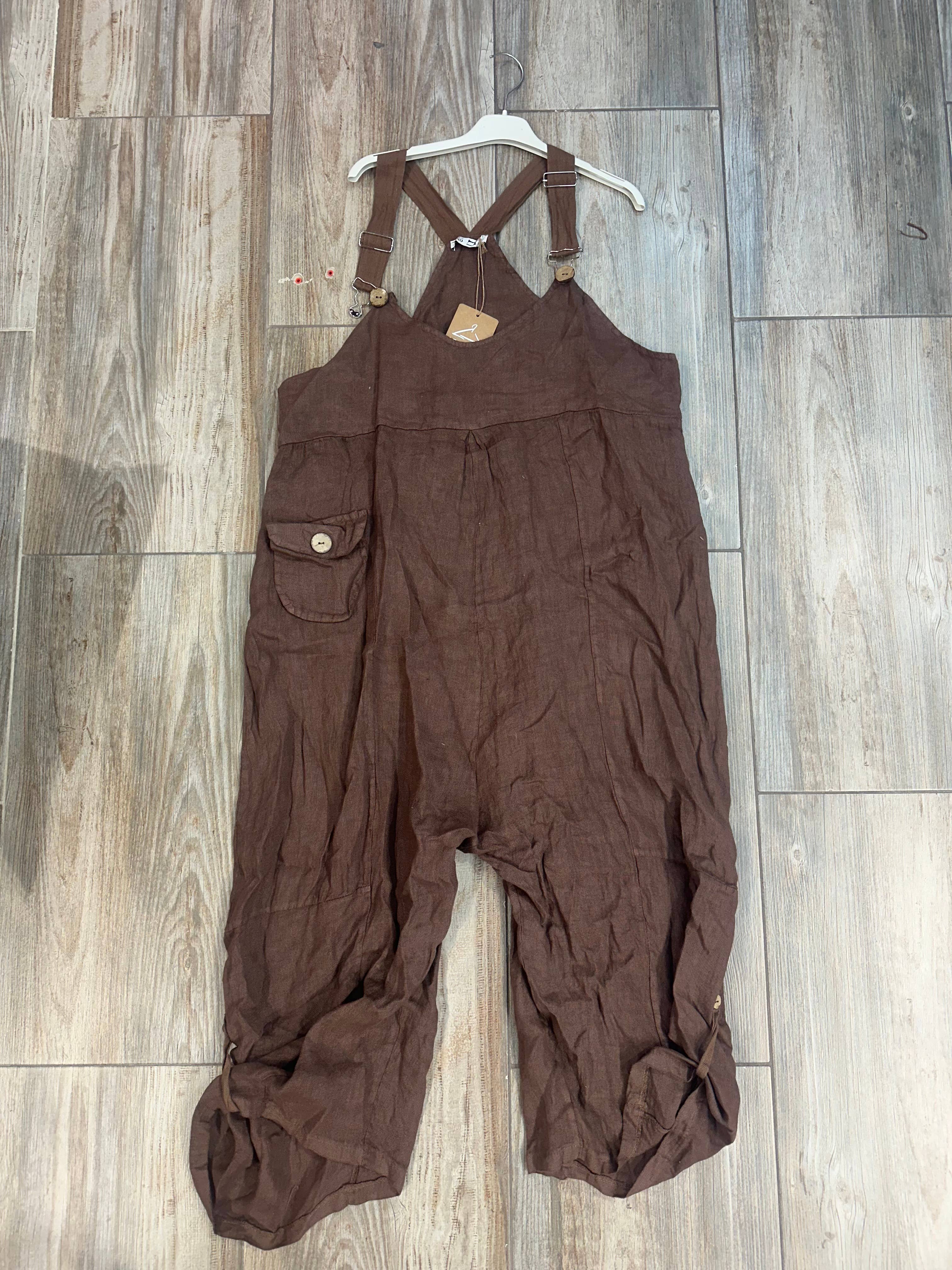 LÉA & LUC - Wholesale Overalls - Women's - 100% linen jumpsuit REF. 7222915