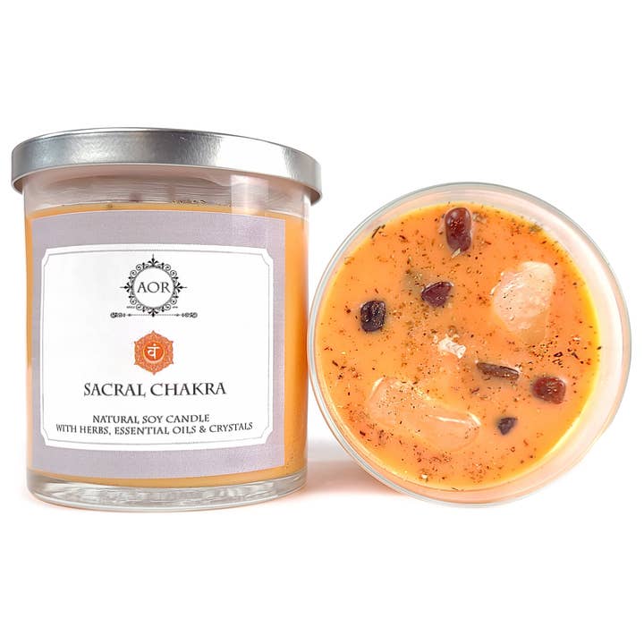 Sacral Chakra Soy Candle for wholesale by Art of the Root