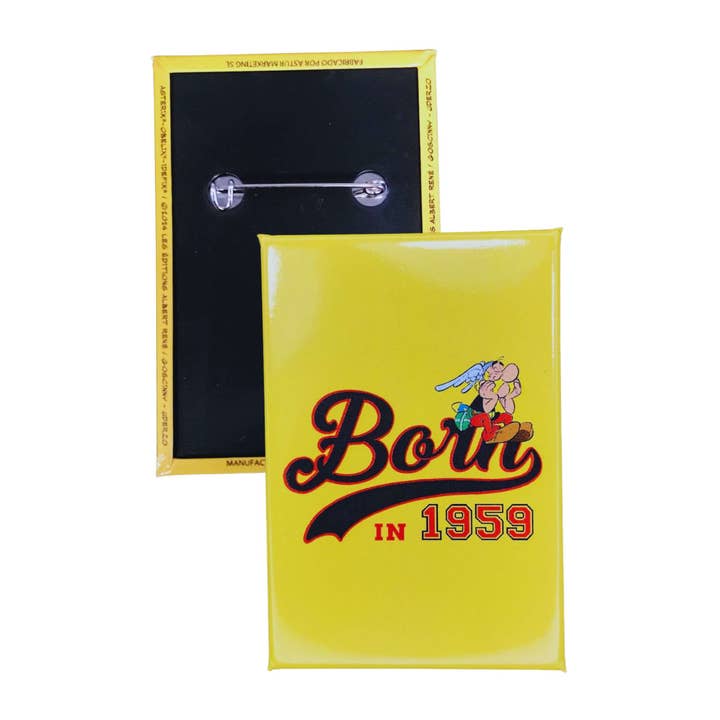 Astur Pins - Wholesale Lapel Pin/Button - Vertical Plate © Asterix - Born 1959 - Yellow - C#89