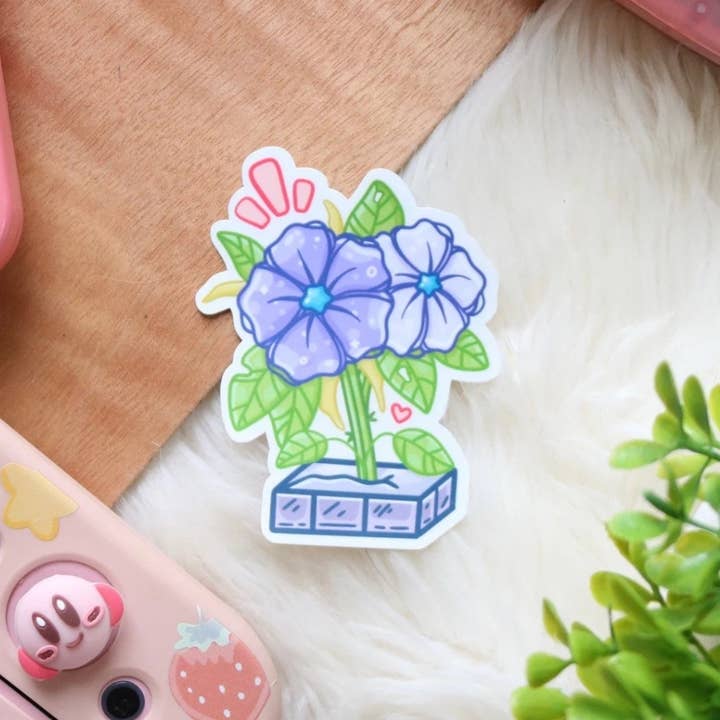 Petunias Kawaii Flower Sticker for wholesale by Chibi Cheeks Co