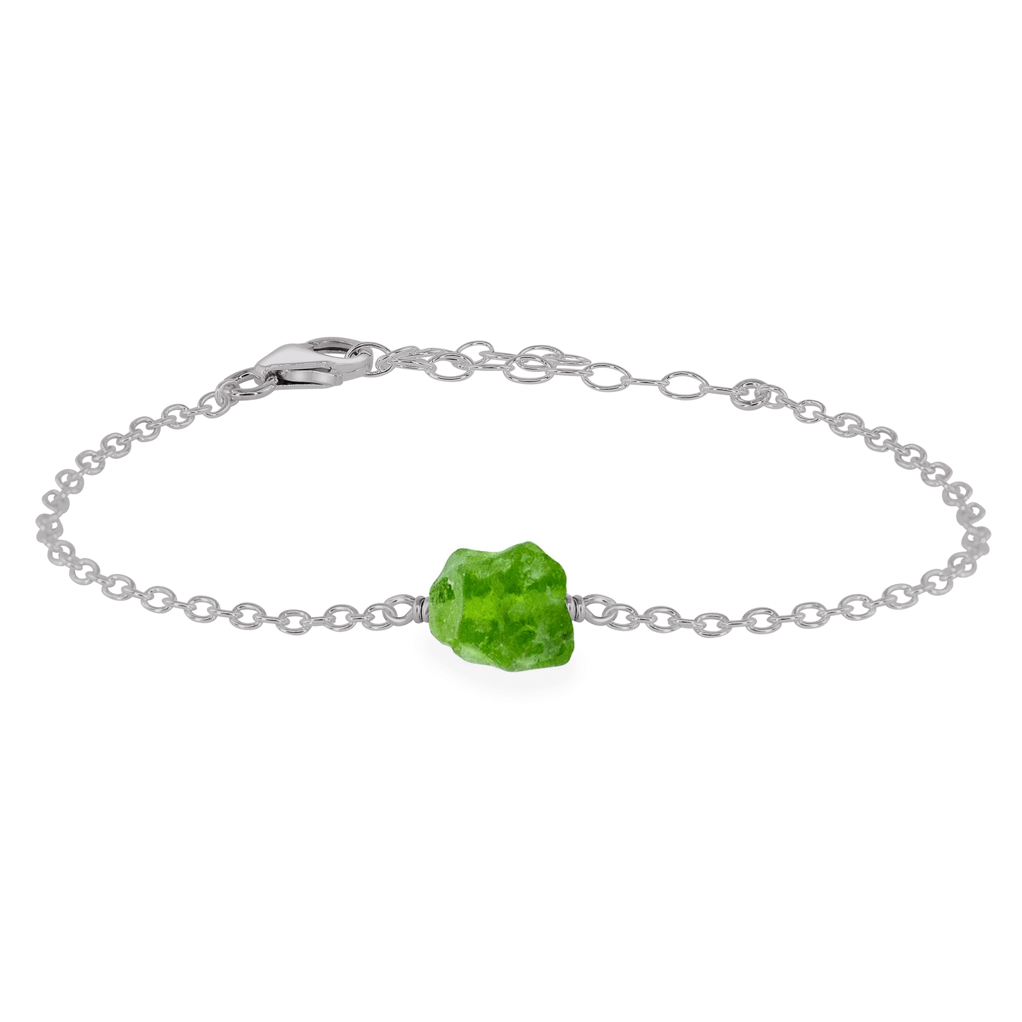 Luna Tide - Wholesale Charm/dangle bracelet - Raw Peridot Crystal Nugget Bracelet6