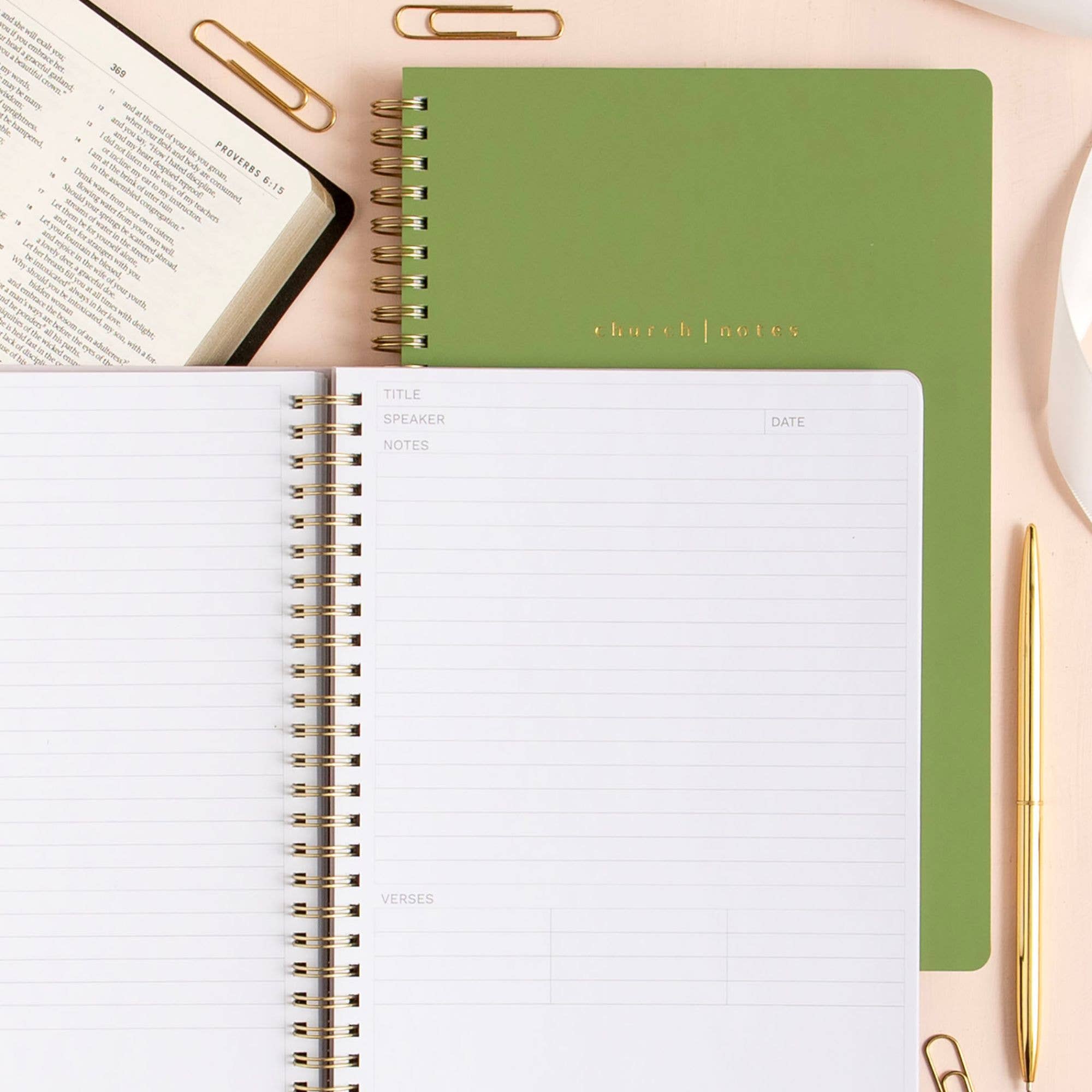 Church Notes Co. - Wholesale Notebook - Olive Church Notes Bible Reference Notebook3