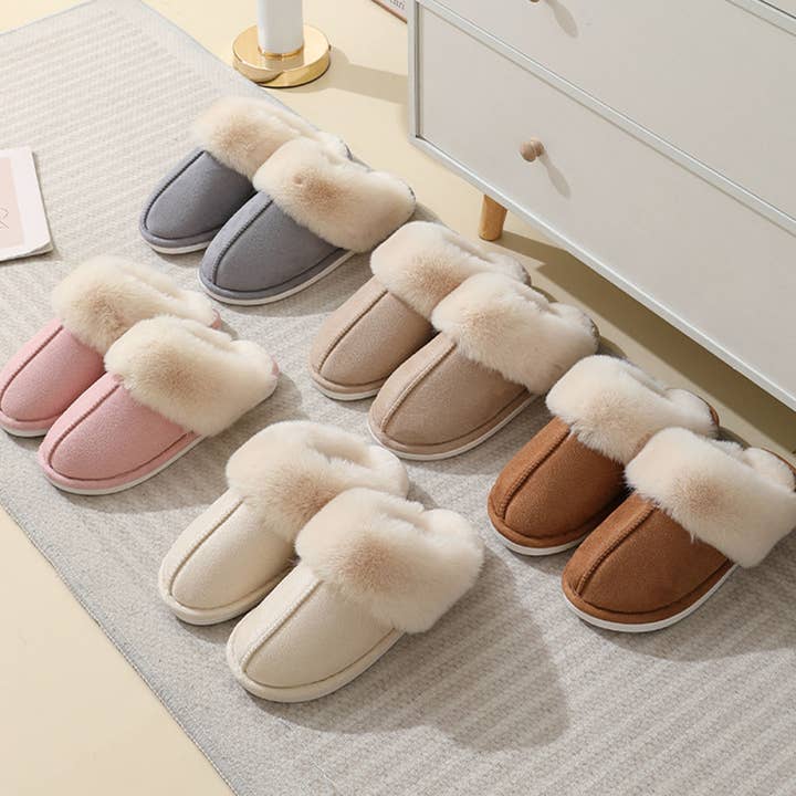 ACCITY - Wholesale Slippers - Women's - Fluffy Cozy Warm Soft House Slippers_CWSHS0253