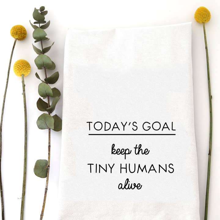 TINY HUMANS - TEA TOWEL for wholesale by Wildwood Landing