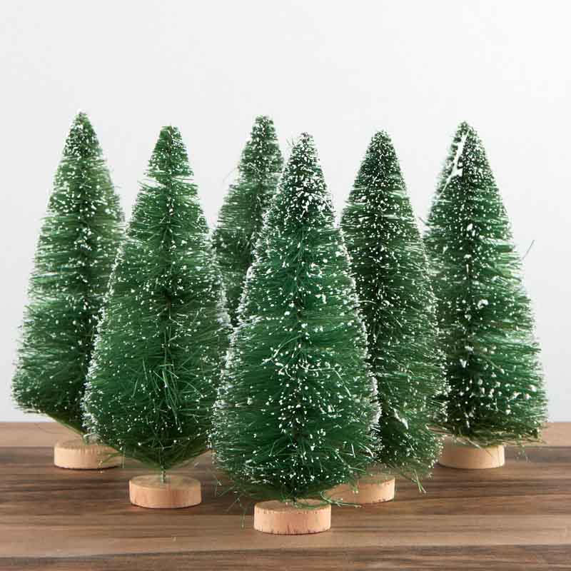 Factory Direct Craft - Vendita all'ingrosso Alberi di Natale finti - Alberi a spazzola verde smerigliato da 5" (confezione da 6)0