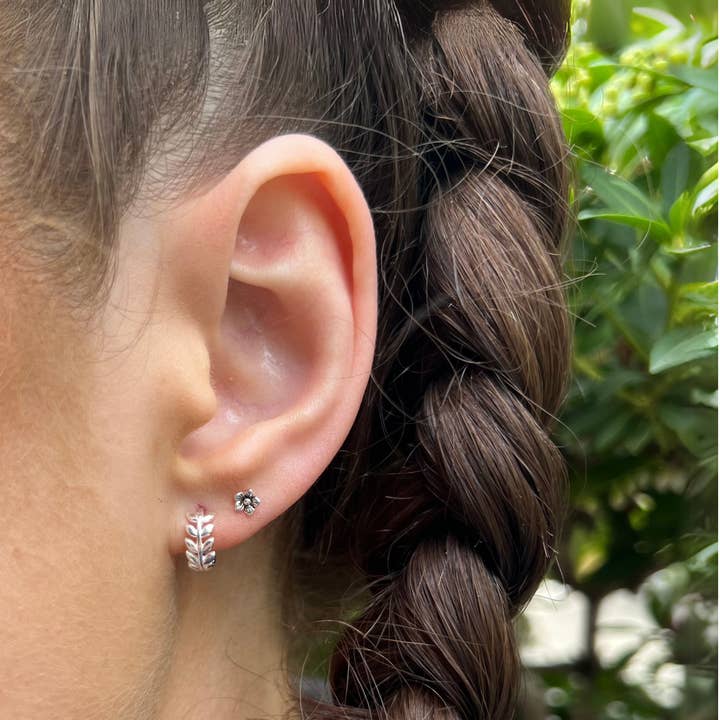 Something Silver - Wholesale Stud/Post Earrings - Little Jasmine Flower Studs