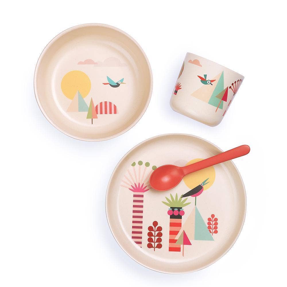 EKOBO - Wholesale Dinnerware Set - Kids & Baby - Bambino Kids Set TREES1
