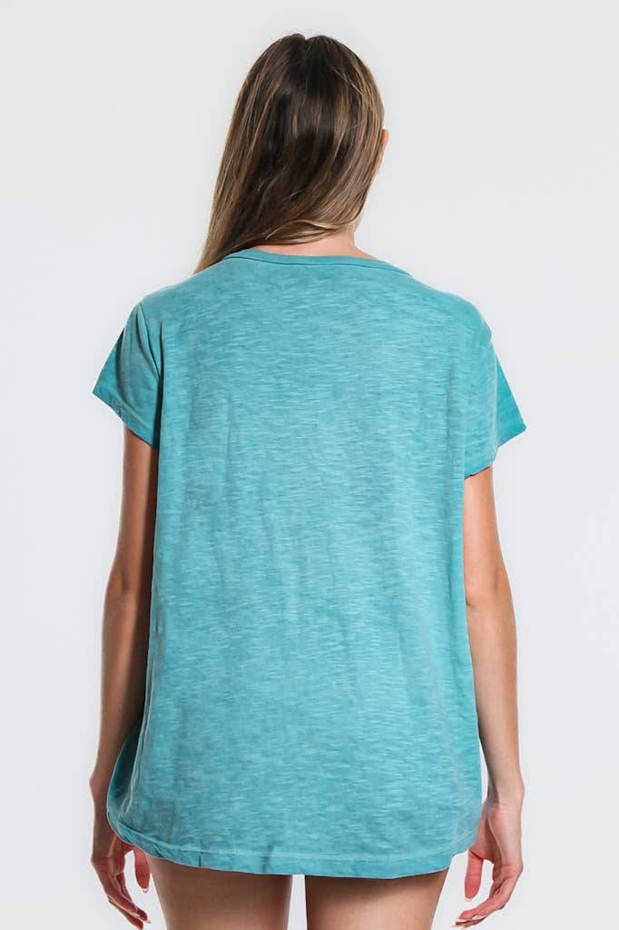 TINA Stephens Italy/Tees By Tina - Wholesale Blouse - Women's - Nola Cotton/Linen V-Neck Top (BSS207)44