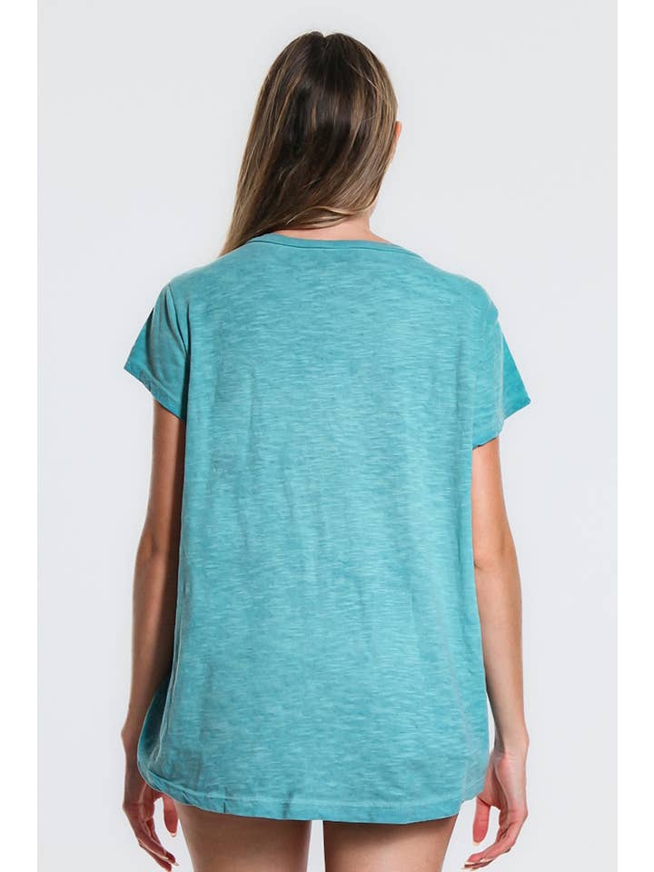 TINA Stephens Italy/Tees By Tina - Wholesale Blouse - Women's - Nola Cotton/Linen V-Neck Top (BSS207)15