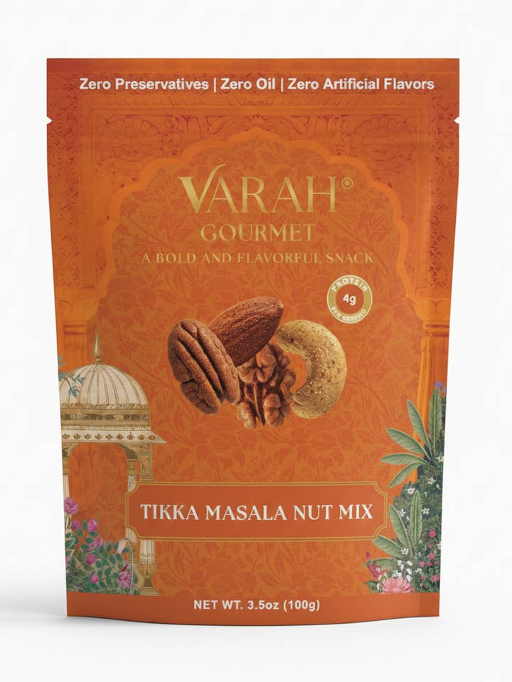 Tikka Masala Nut Mix - Spiced Roasted Nuts for wholesale by Varah Gourmet