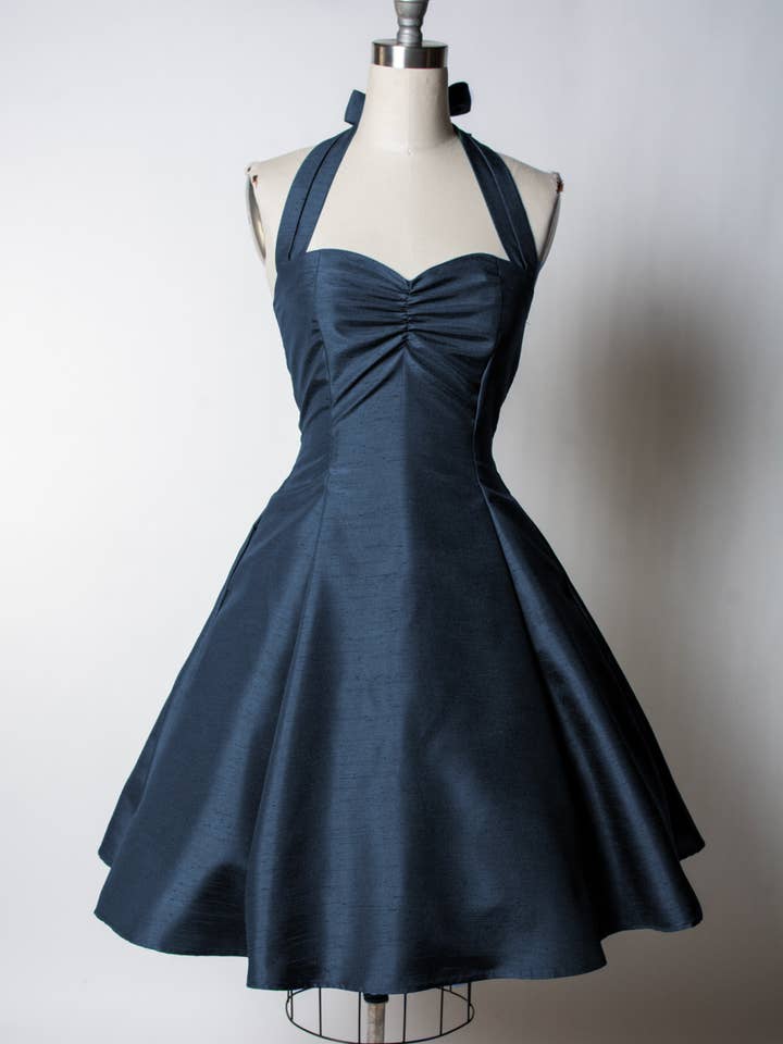 Heart of Haute - Wholesale Dress - Women's - PRE-ORDER Sweetie Dress- Shantung, Navy0