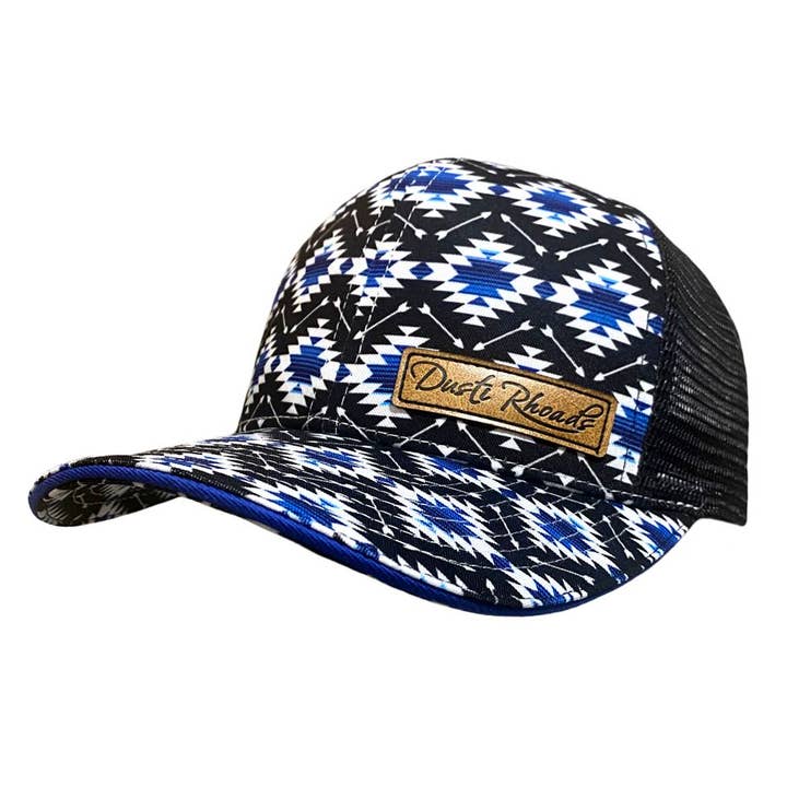 Dusti Rhoads - Wholesale Trucker Hat - Women's - ONLY $6 - Lariat Pony Tail Aztec Design Cap1