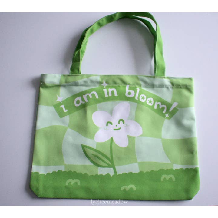 Lycheemeadow - Wholesale Tote Bag - Women's - I Am In Bloom Cloth Totebag w/ Inner Zipper Pouch2