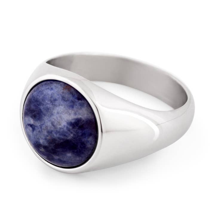Blackskies - Wholesale Cocktail/Statement Ring - Coruscent Ring Silver-Sodalite7