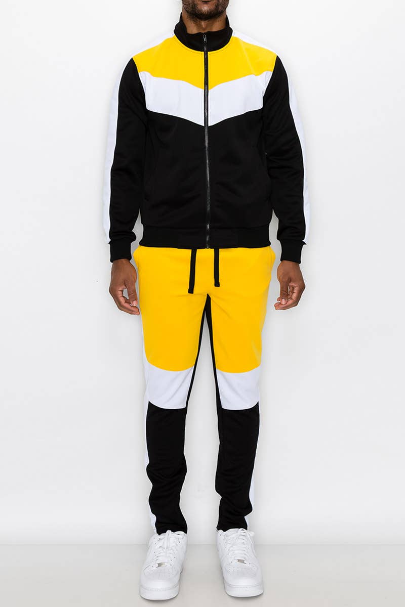 Victorious - Wholesale Tracksuit - Men's - ST553 Color Block Track Suits Set Pre-Pack8