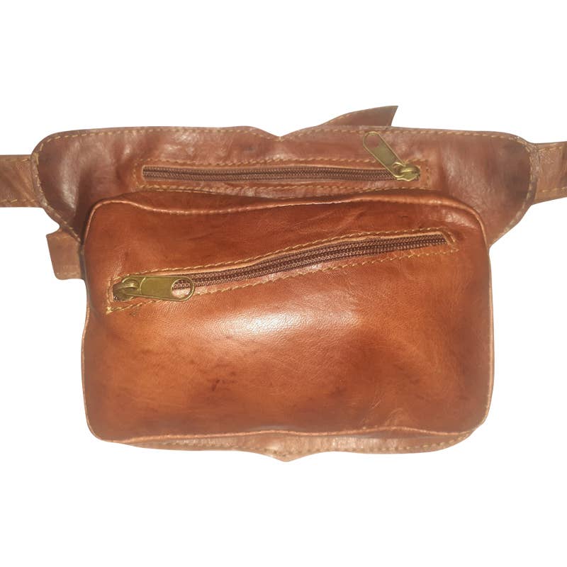 Hecho a mano – wholesale Belt bag – Women’s – Square waist bag with 3 zippers2