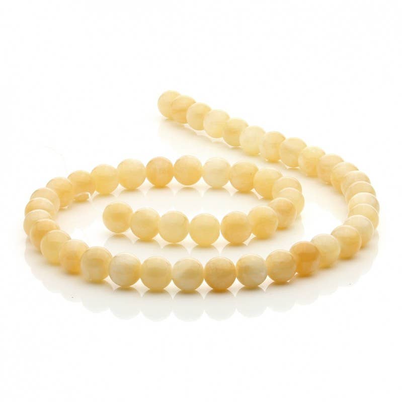 UniArt - Wholesale Beads - Yellow calcite bead strands1