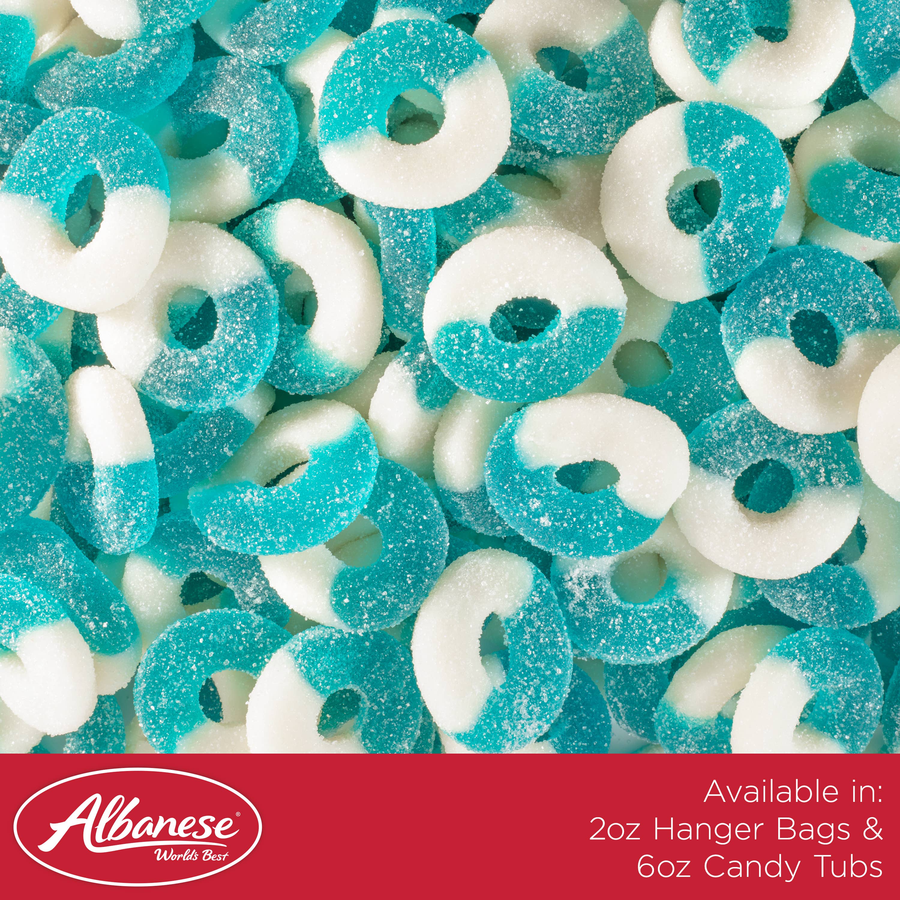 Candy Supply Co – Engroshandel Vingummi – Blå Hindbærringe fra Albanese1