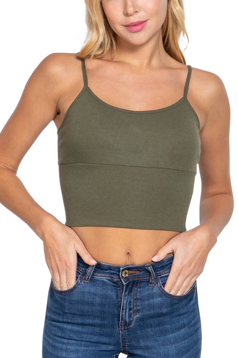 Vanilla Monkey - Vente Caraco – femme - Camisole courte en tricot côtelé0