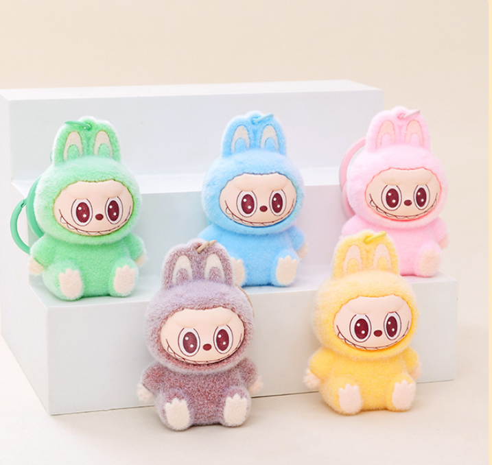 Little Trendy - Wholesale Keychain - Kids - Flocking cute monster keychain pendant school gift6