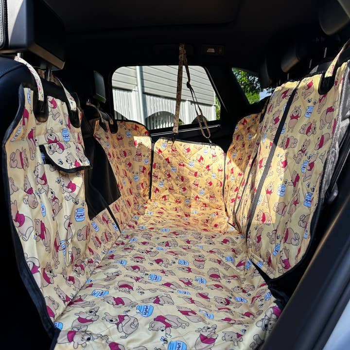 Pablo & Co. Boutique - Wholesale Pet carrier – Dog - Winnie the Pooh & Bee's: Deluxe Hammock Car Seat Cover7