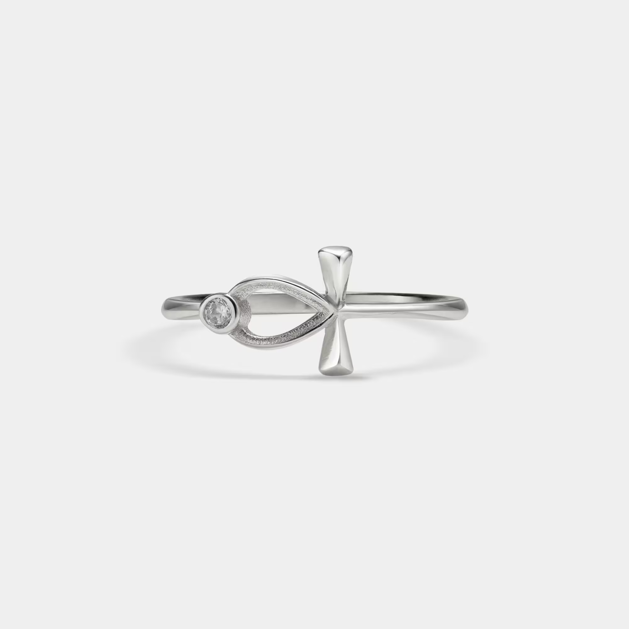 Perimade & Co. LLC - Wholesale Band/Stacked Ring - Ankh Key Of Life Egyptian Cross Ring in 925 Sterling Silver2