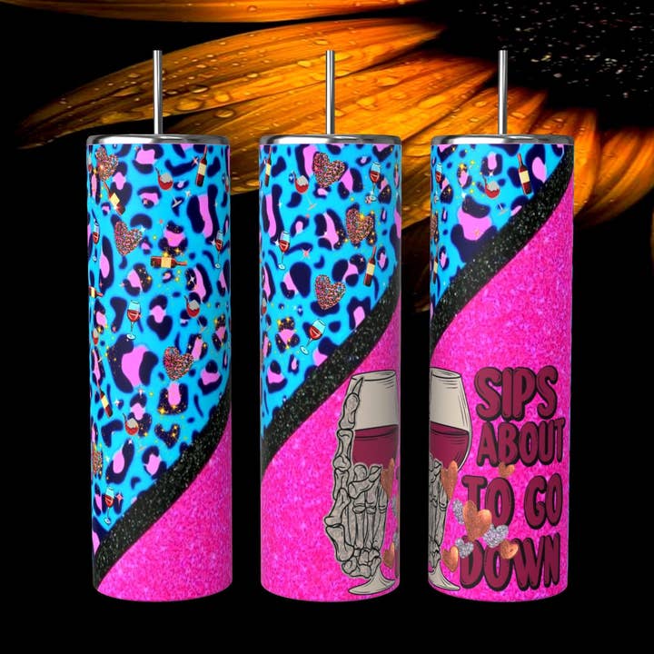 GOBELET SUR LE POINT DE DESCENDRE pour la vente par Bull Riders Mama & Co. Tumblers