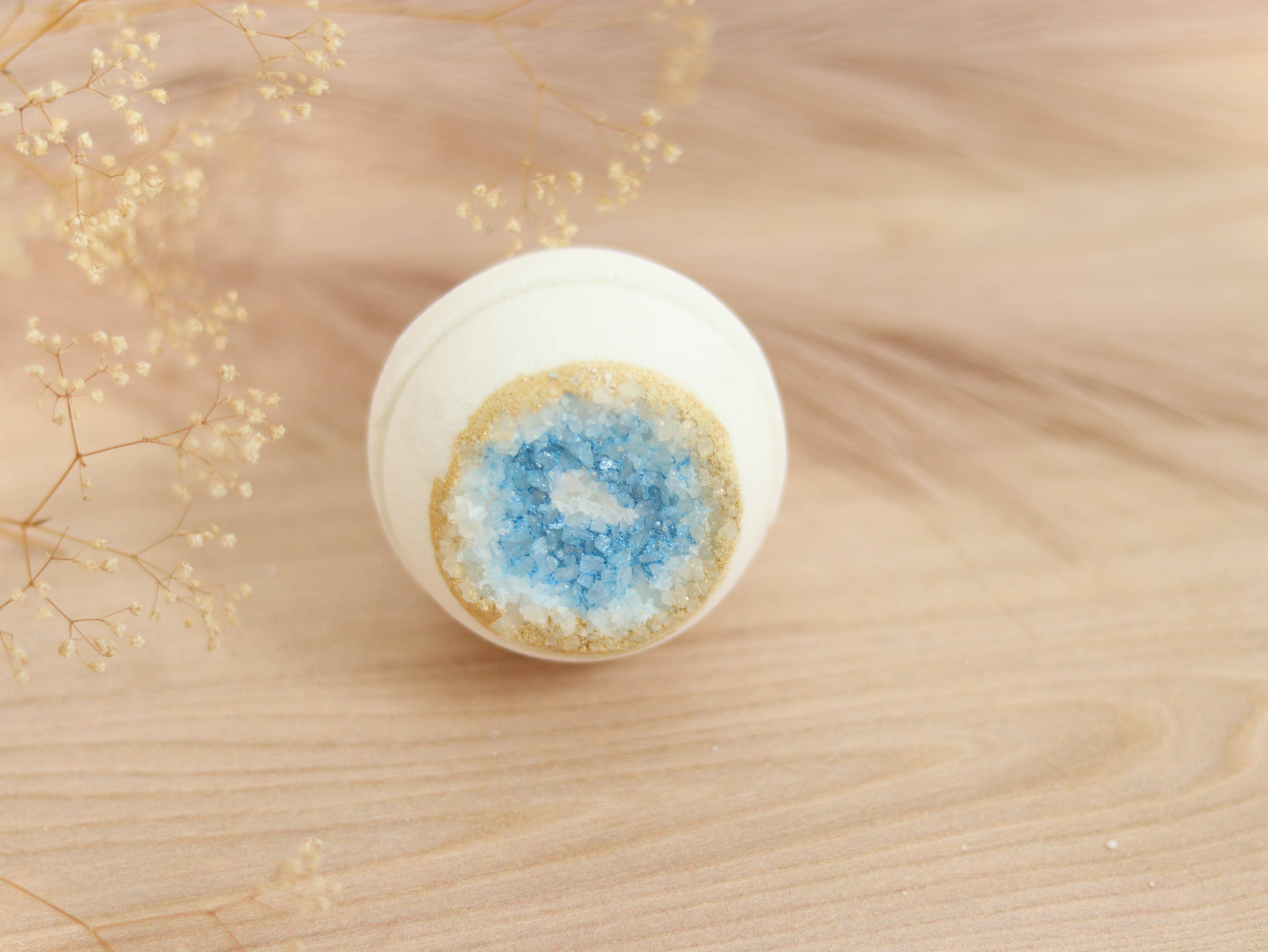 Sudsy Soap Works LLC - Wholesale Bath Bomb/Fizz - Aquamarine Geode Bath Bomb4