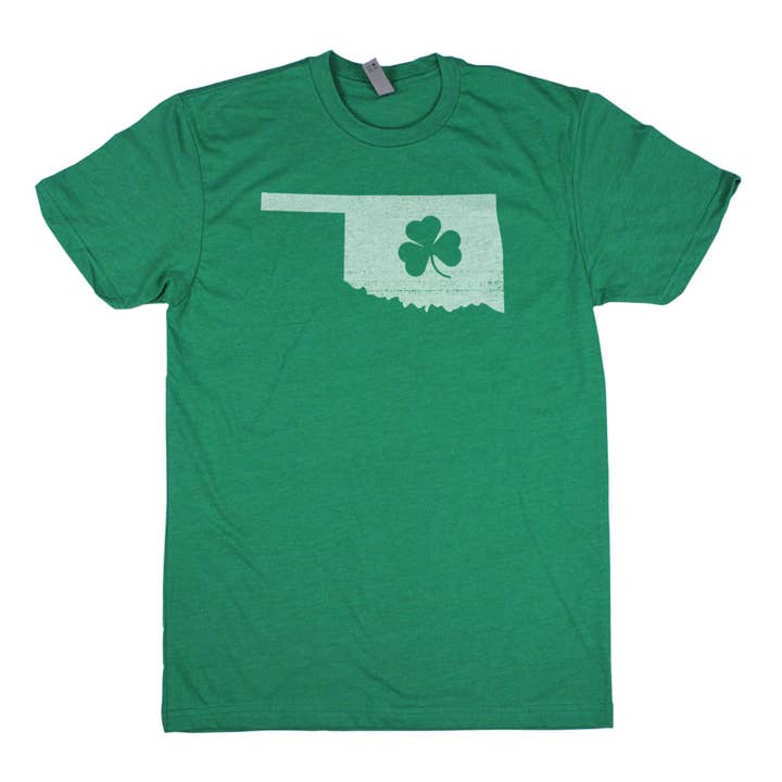 Shamrock Men's Unisex T-Shirt - Oklahoma for wholesale by Home State Apparel