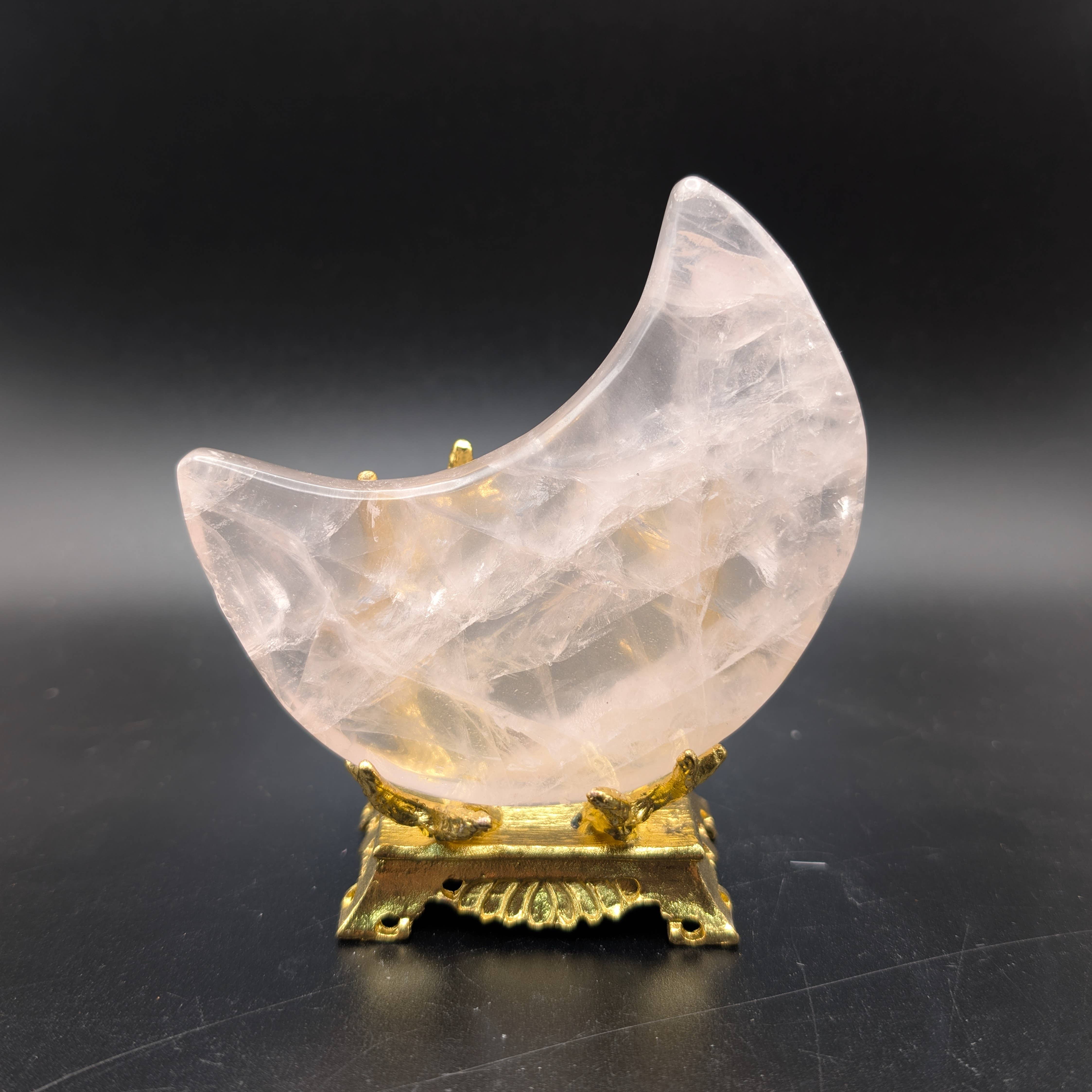 The Crystal Tabby - Wholesale Spiritual Stone/Crystal - Rose Quartz Moon