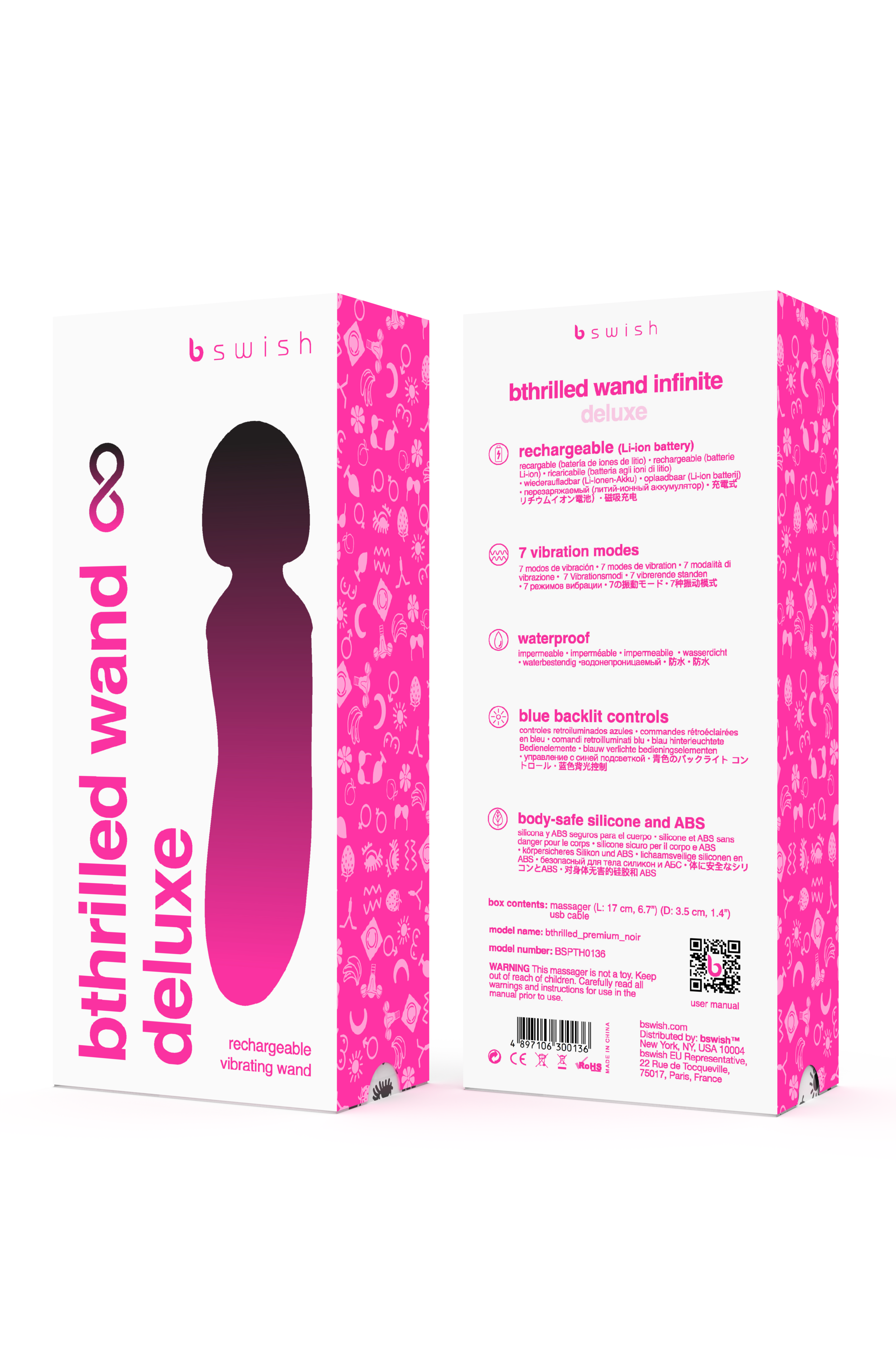 Noir Bthrilled Wand Infinite Deluxe for wholesale on Faire10