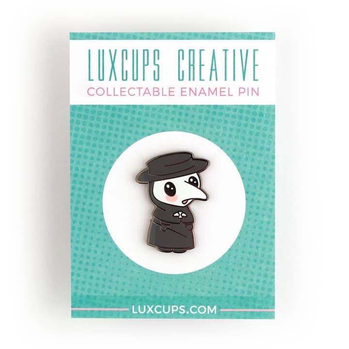 Plague Doctor Pin for wholesale by LuxCups Creative