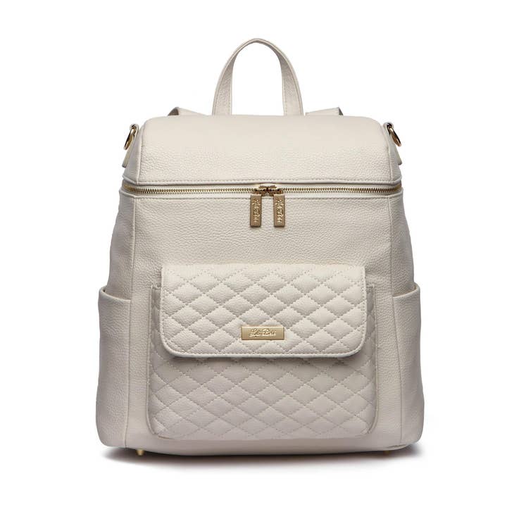 Signature Diaper Bag Pearl White for wholesale by Luli Bebe