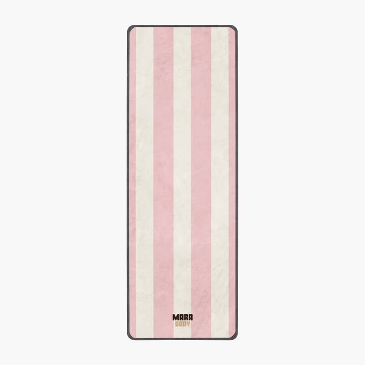 CANDY - Yoga Towel. Pink and White Towel for Yoga, Hot Yoga, Yoga Mat. for wholesale by MARA BODY - Yoga Mats, Pilates Reformer Mats & Yoga Towels