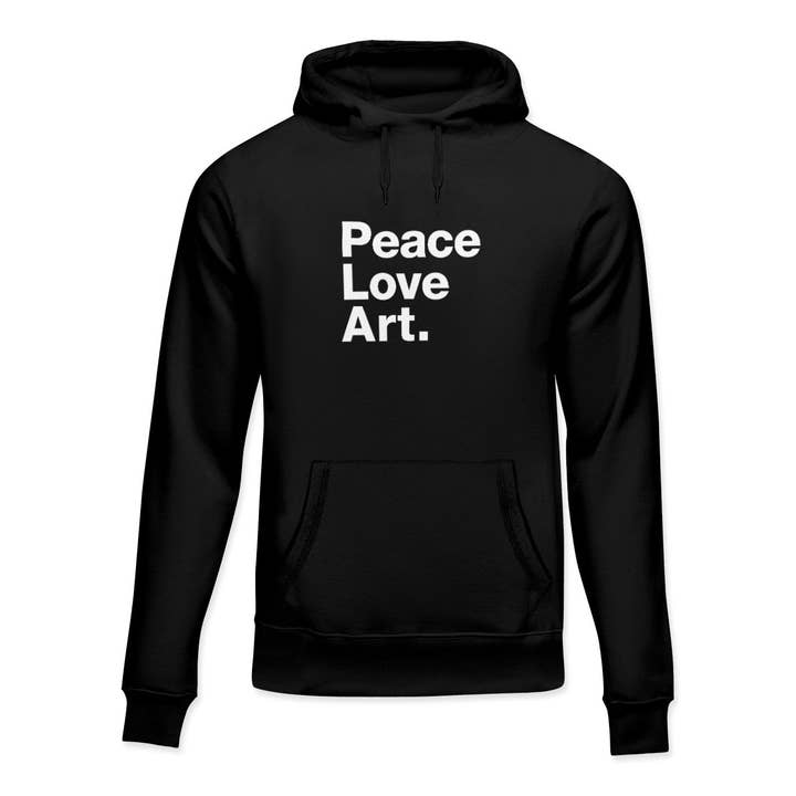 Peace Love Art Hoodie for wholesale by Popcorn Custom Products