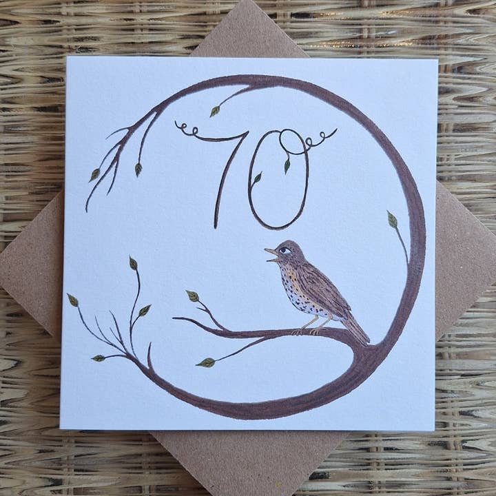 Age 70 Greetings Card for wholesale by LYDIAMAE