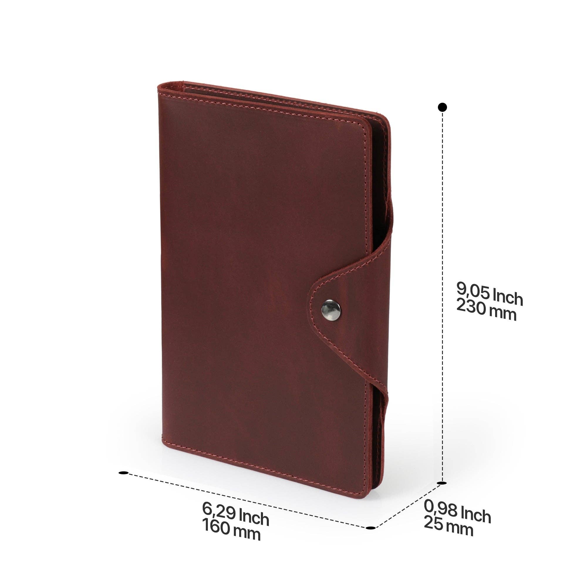 Londo - Wholesale Journal Cover - Londo Personalized Top Grain Leather Portfolio with Notepad (Snap Closure & Lock)47