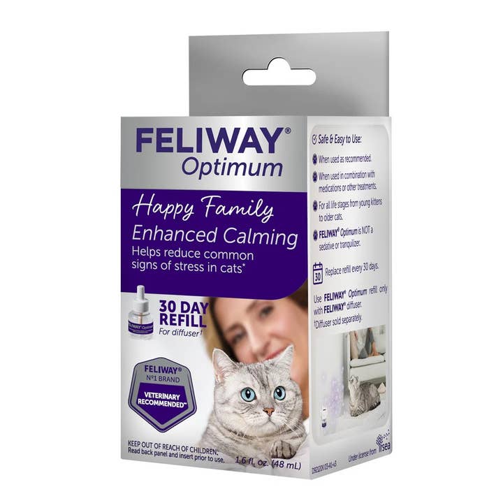Pet Palette Distribution - Wholesale Pet Deodorizing Spray - Feliway Optimum Enhanced Calming Pheromone 30-day Refill1