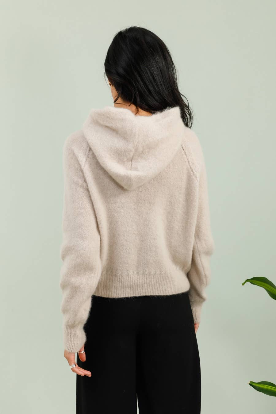 NAÏS PARIS - Wholesale Knit Sweater - Women's - Hoodie-style sweater in kid mohair and merino wool3
