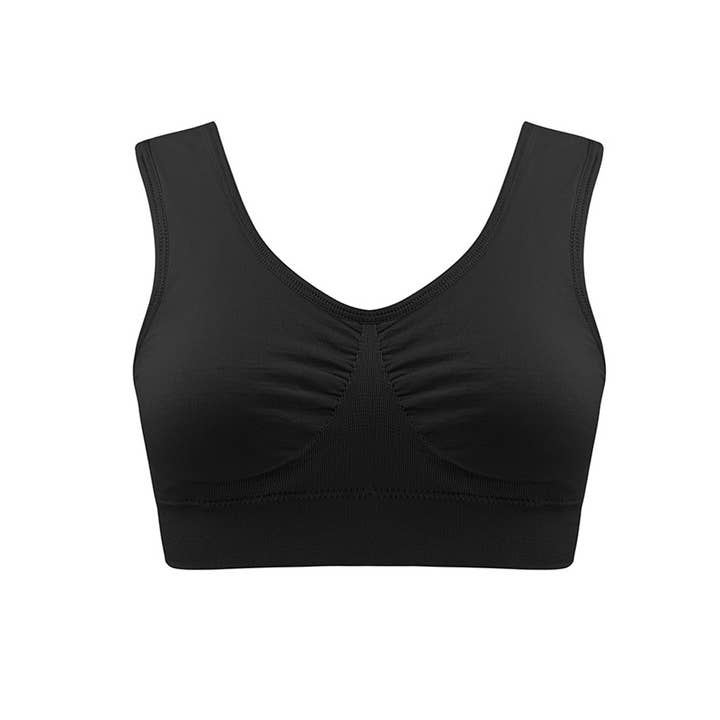 Curvy Fix - Wholesale Bralette - Women's - Seamless Throw-on Wireless Bralette Comfortable Underwear