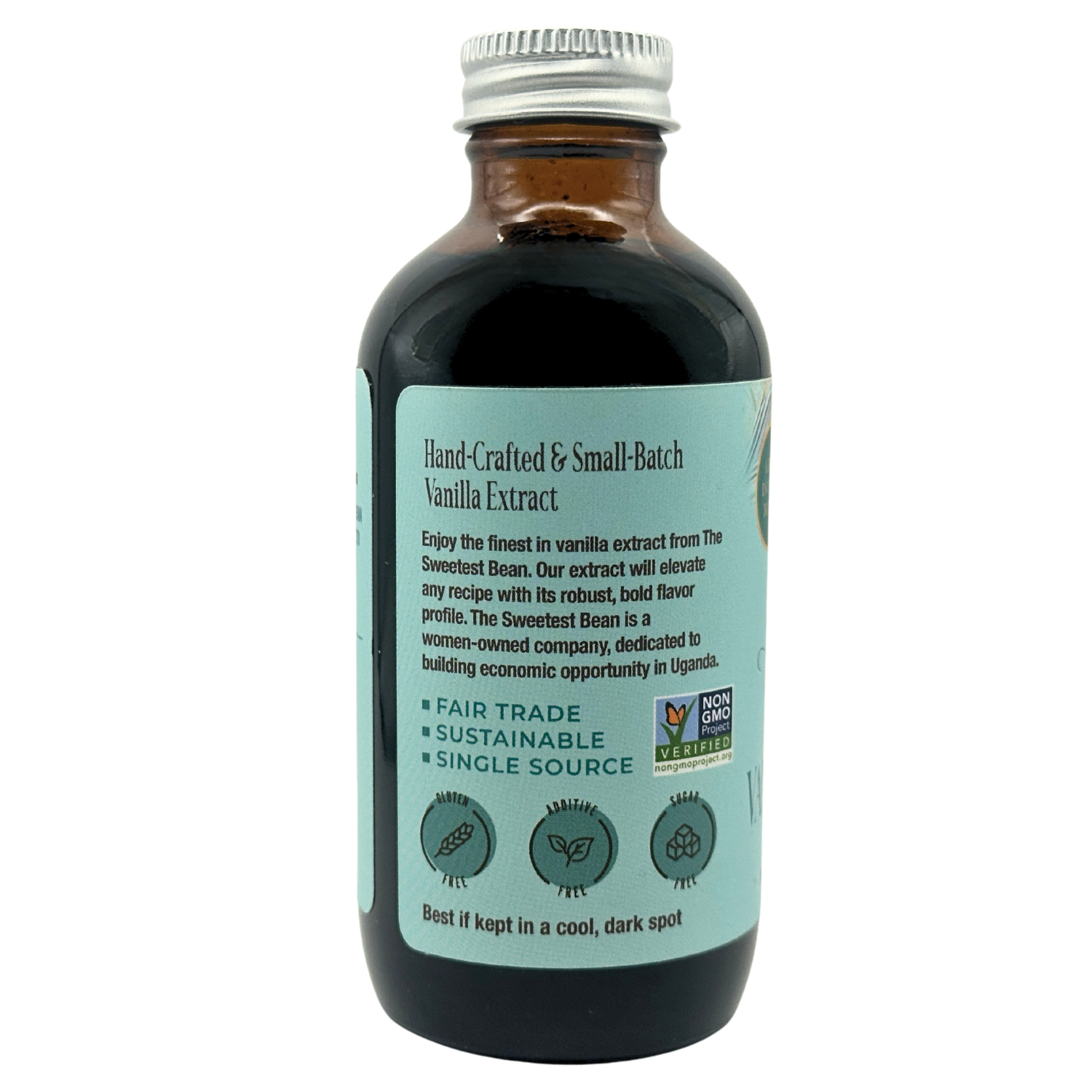 The Sweetest Bean - Wholesale Vanilla/Fruit Extract -  4 FL. OZ. SINGLE-ORIGIN GOURMET PURE VANILLA EXTRACT1