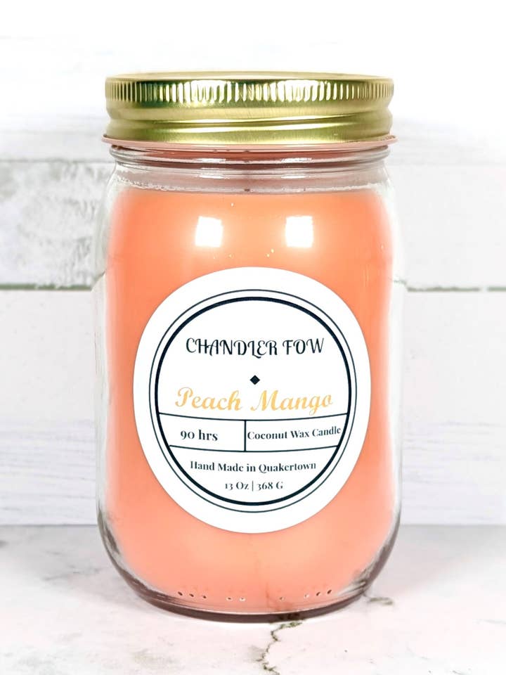 Peach Mango 13 Oz Candle for wholesale by Chandler Fow