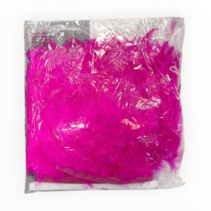🪶 Dry Feather Trim Deluxe Pack - Fuscia Pink for wholesale by City Fabrics